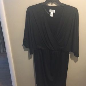 Plus size black shimmer dress